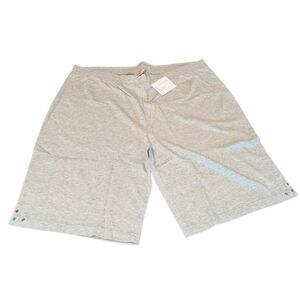 Quacker Factory Light Gray Rhinestone Detail Shorts 2X NWT